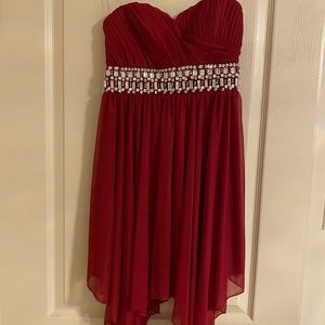 Stunning Red Strapless Dress